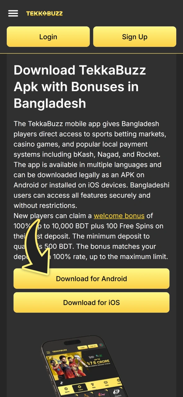 Click this button to download TekkaBuzz APK.