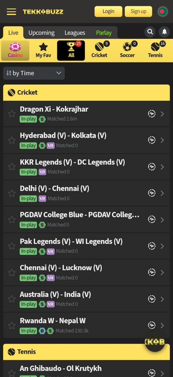 Bet on your favourite sports at TekkaBuzz app.