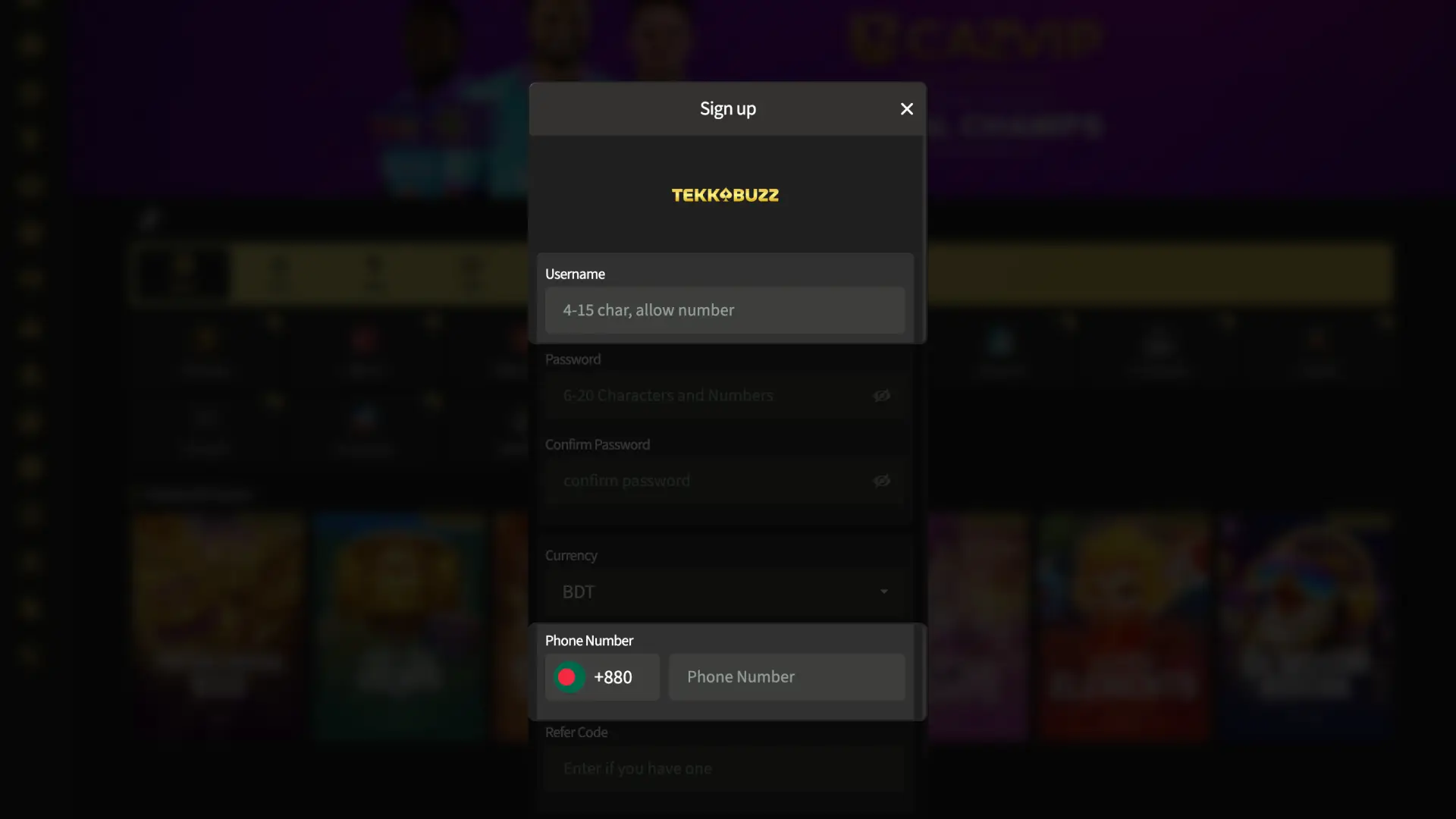 Fill in your details accurately during the TekkaBuzz registration process.